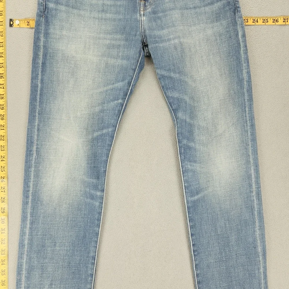 7 For All Mankind Jeans Mens 31x32 Blue Adrien Slim Tapered Light Wash Stretch
